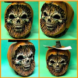 Pumpkin Skull Mask Adult Size NEW